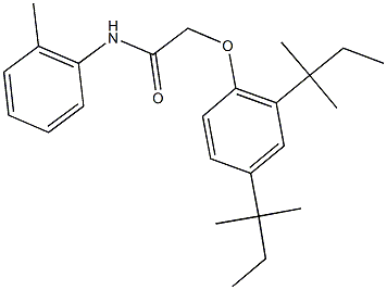 2-(2,4-ditert-pentylphenoxy)-N-(2-methylphenyl)acetamide Structure