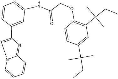 2-(2,4-ditert-pentylphenoxy)-N-(3-imidazo[1,2-a]pyridin-2-ylphenyl)acetamide Structure