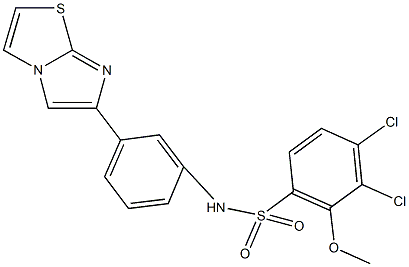 3,4-dichloro-N-(3-imidazo[2,1-b][1,3]thiazol-6-ylphenyl)-2-methoxybenzenesulfonamide Structure