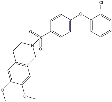 2-{[4-(2-chlorophenoxy)phenyl]sulfonyl}-6,7-dimethoxy-1,2,3,4-tetrahydroisoquinoline Structure