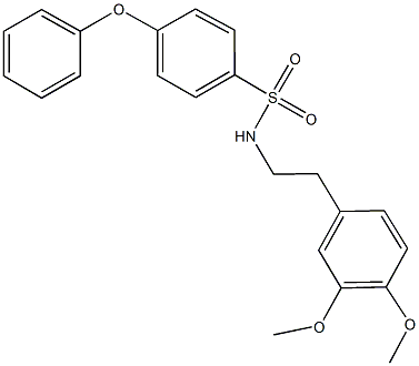 N-[2-(3,4-dimethoxyphenyl)ethyl]-4-phenoxybenzenesulfonamide 구조식 이미지