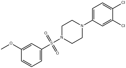 1-(3,4-dichlorophenyl)-4-[(3-methoxyphenyl)sulfonyl]piperazine 구조식 이미지