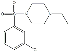 1-[(3-chlorophenyl)sulfonyl]-4-ethylpiperazine Structure