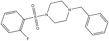 1-benzyl-4-[(2-fluorophenyl)sulfonyl]piperazine Structure