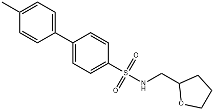 4'-methyl-N-(tetrahydro-2-furanylmethyl)[1,1'-biphenyl]-4-sulfonamide 구조식 이미지