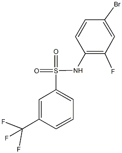 N-(4-bromo-2-fluorophenyl)-3-(trifluoromethyl)benzenesulfonamide 구조식 이미지