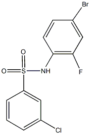 N-(4-bromo-2-fluorophenyl)-3-chlorobenzenesulfonamide 구조식 이미지