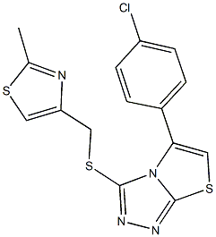 5-(4-chlorophenyl)[1,3]thiazolo[2,3-c][1,2,4]triazol-3-yl (2-methyl-1,3-thiazol-4-yl)methyl sulfide Structure