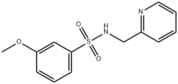 3-methoxy-N-(2-pyridinylmethyl)benzenesulfonamide 구조식 이미지