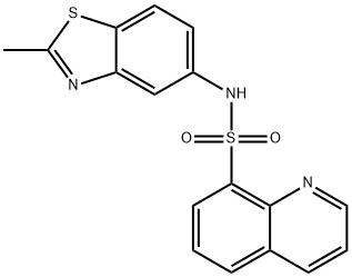 N-(2-methyl-1,3-benzothiazol-5-yl)-8-quinolinesulfonamide Structure