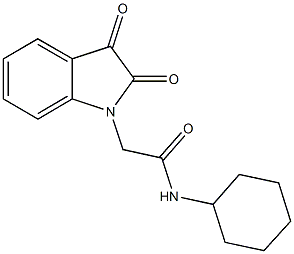 N-cyclohexyl-2-(2,3-dioxo-2,3-dihydro-1H-indol-1-yl)acetamide Structure