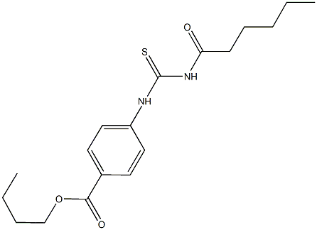 butyl 4-{[(hexanoylamino)carbothioyl]amino}benzoate Structure