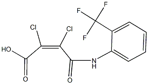 2,3-dichloro-4-oxo-4-[2-(trifluoromethyl)anilino]-2-butenoic acid 구조식 이미지