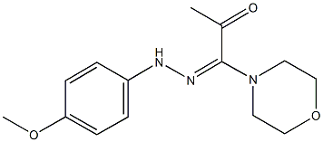 1-[(4-methoxyphenyl)hydrazono]-1-(4-morpholinyl)acetone 구조식 이미지