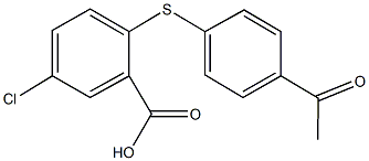 2-[(4-acetylphenyl)sulfanyl]-5-chlorobenzoic acid 구조식 이미지