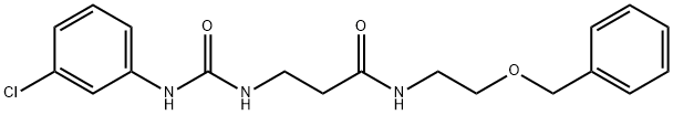 N-[2-(benzyloxy)ethyl]-3-{[(3-chloroanilino)carbonyl]amino}propanamide Structure