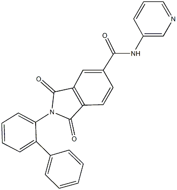 2-[1,1'-biphenyl]-2-yl-1,3-dioxo-N-(3-pyridinyl)-5-isoindolinecarboxamide Structure