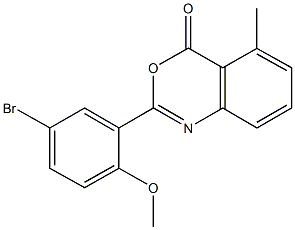 2-(5-bromo-2-methoxyphenyl)-5-methyl-4H-3,1-benzoxazin-4-one 구조식 이미지