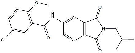 5-chloro-N-(2-isobutyl-1,3-dioxo-2,3-dihydro-1H-isoindol-5-yl)-2-methoxybenzamide Structure