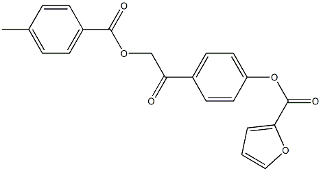 4-{2-[(4-methylbenzoyl)oxy]acetyl}phenyl 2-furoate 구조식 이미지