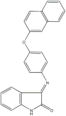 3-{[4-(2-naphthyloxy)phenyl]imino}-1,3-dihydro-2H-indol-2-one Structure