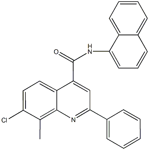 7-chloro-8-methyl-N-(1-naphthyl)-2-phenyl-4-quinolinecarboxamide Structure
