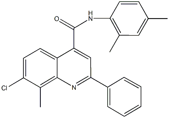 7-chloro-N-(2,4-dimethylphenyl)-8-methyl-2-phenyl-4-quinolinecarboxamide Structure