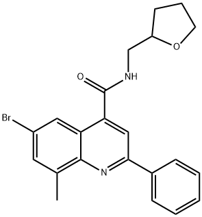 6-bromo-8-methyl-2-phenyl-N-(tetrahydro-2-furanylmethyl)-4-quinolinecarboxamide Structure