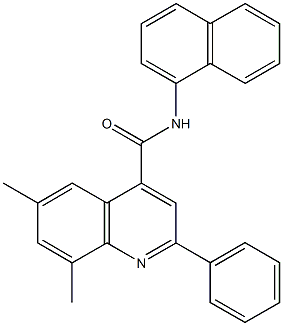 6,8-dimethyl-N-(1-naphthyl)-2-phenyl-4-quinolinecarboxamide 구조식 이미지