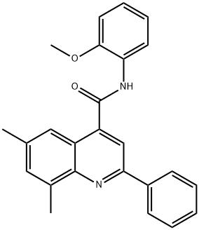 N-(2-methoxyphenyl)-6,8-dimethyl-2-phenyl-4-quinolinecarboxamide Structure