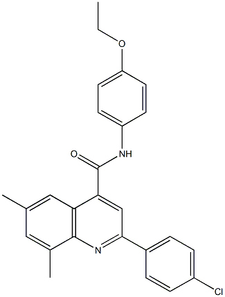 2-(4-chlorophenyl)-N-(4-ethoxyphenyl)-6,8-dimethyl-4-quinolinecarboxamide Structure