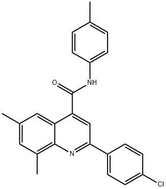 2-(4-chlorophenyl)-6,8-dimethyl-N-(4-methylphenyl)-4-quinolinecarboxamide Structure