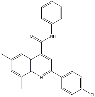 2-(4-chlorophenyl)-6,8-dimethyl-N-phenyl-4-quinolinecarboxamide Structure