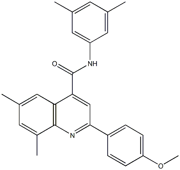 N-(3,5-dimethylphenyl)-2-(4-methoxyphenyl)-6,8-dimethyl-4-quinolinecarboxamide 구조식 이미지