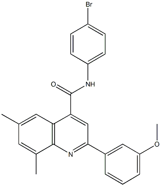 N-(4-bromophenyl)-2-(3-methoxyphenyl)-6,8-dimethyl-4-quinolinecarboxamide Structure