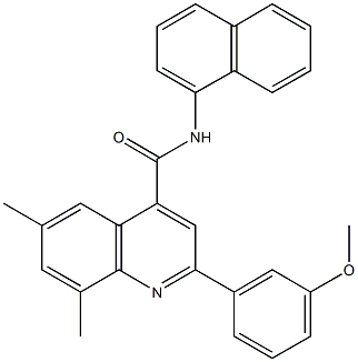 2-(3-methoxyphenyl)-6,8-dimethyl-N-(1-naphthyl)-4-quinolinecarboxamide 구조식 이미지