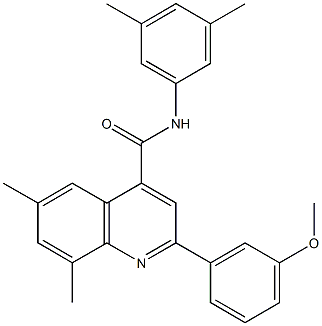 N-(3,5-dimethylphenyl)-2-(3-methoxyphenyl)-6,8-dimethyl-4-quinolinecarboxamide Structure