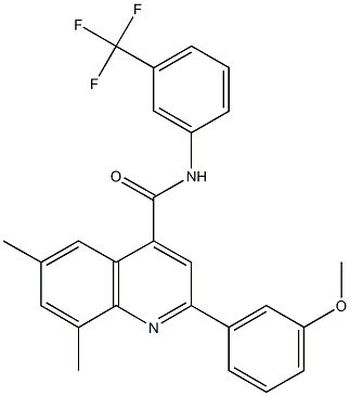 2-(3-methoxyphenyl)-6,8-dimethyl-N-[3-(trifluoromethyl)phenyl]-4-quinolinecarboxamide Structure