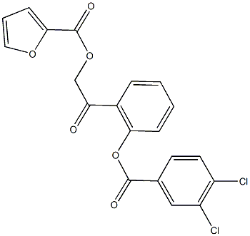 2-{2-[(3,4-dichlorobenzoyl)oxy]phenyl}-2-oxoethyl 2-furoate Structure