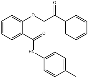 N-(4-methylphenyl)-2-(2-oxo-2-phenylethoxy)benzamide 구조식 이미지