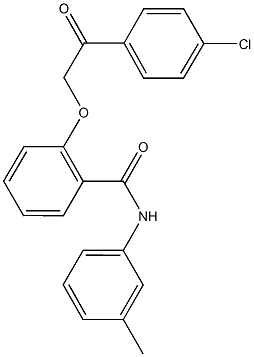 2-[2-(4-chlorophenyl)-2-oxoethoxy]-N-(3-methylphenyl)benzamide 구조식 이미지