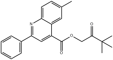 3,3-dimethyl-2-oxobutyl 6-methyl-2-phenyl-4-quinolinecarboxylate 구조식 이미지