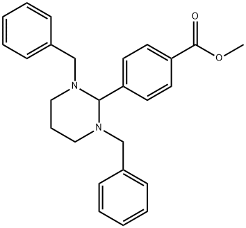 methyl 4-(1,3-dibenzylhexahydro-2-pyrimidinyl)benzoate Structure