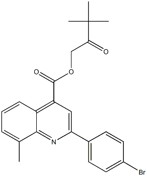 3,3-dimethyl-2-oxobutyl 2-(4-bromophenyl)-8-methyl-4-quinolinecarboxylate Structure