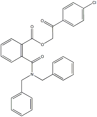 2-(4-chlorophenyl)-2-oxoethyl 2-[(dibenzylamino)carbonyl]benzoate Structure