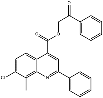 2-oxo-2-phenylethyl 7-chloro-8-methyl-2-phenyl-4-quinolinecarboxylate 구조식 이미지