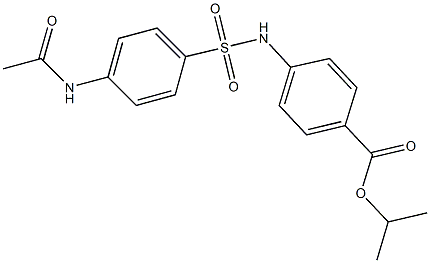 isopropyl 4-({[4-(acetylamino)phenyl]sulfonyl}amino)benzoate 구조식 이미지