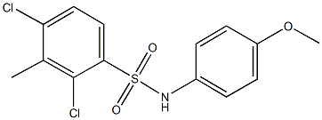 2,4-dichloro-N-(4-methoxyphenyl)-3-methylbenzenesulfonamide Structure