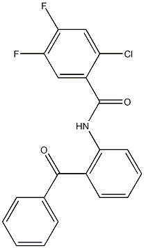 N-(2-benzoylphenyl)-2-chloro-4,5-difluorobenzamide 구조식 이미지