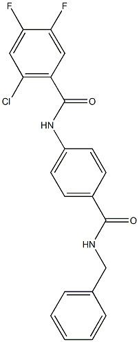 N-{4-[(benzylamino)carbonyl]phenyl}-2-chloro-4,5-difluorobenzamide 구조식 이미지